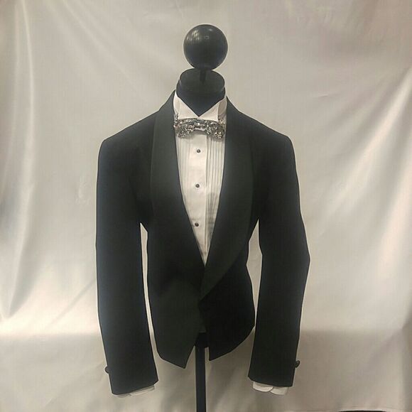 LADIES FORMAL WEAR INT. BLACK WAIST ETON JACKET . - Picture 1 of 6